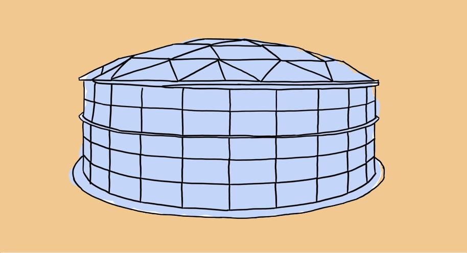 Geodesic Dome Roofs - National Storage Tank